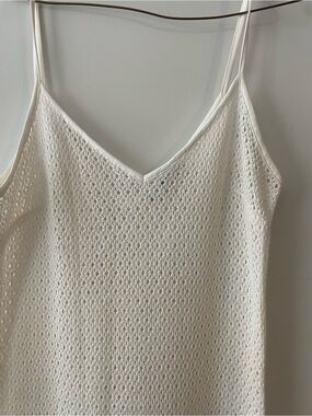 Mango White Crochet Maxi Dress